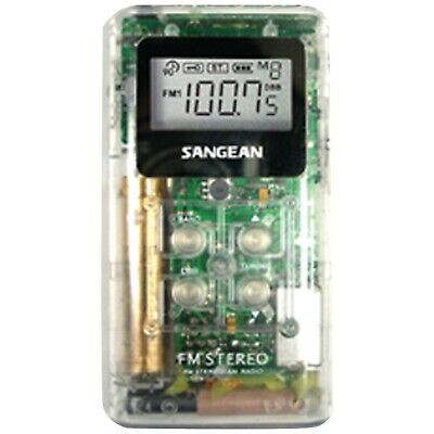 SANGEAN DT-120 CLEAR Pocket AM-FM Digital Radio (Clear) - Free ship