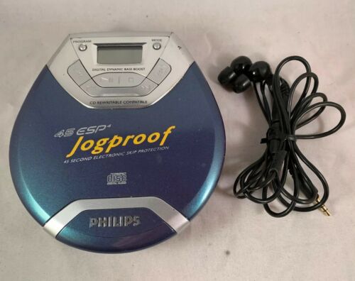 Philips AX5011/17 Portable Personal CD Player Discman 45 ESP With Shure Earbuds