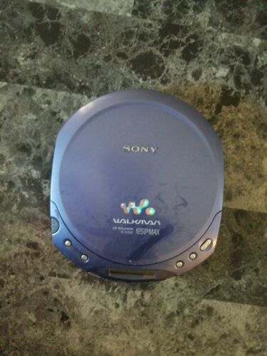 Sony D-E220 CD Walkman Portable CD Player ESP MAX Blue Tested Working