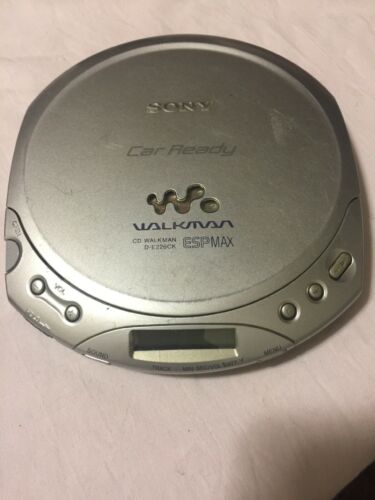 Sony Walkman CD Walkman D-E220 ESPMax Portable CD Player Silver *TESTED*