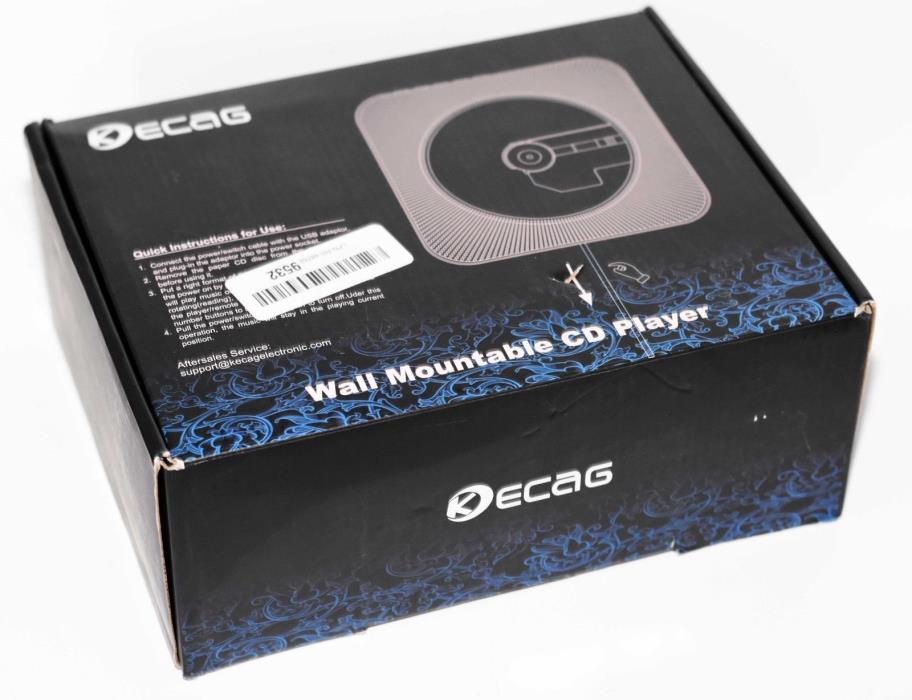 KECAG CD Player Wall Mountable Bluetooth Home Audio Built-in HiFi Speakers