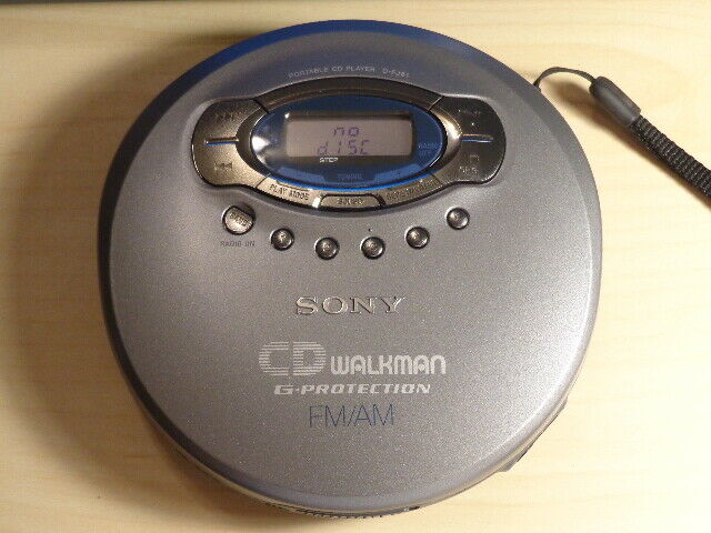 Sony CD Walkman D-FJ61 FM/AM Portable CD Player G-Protection AVLS w/ Headphones!