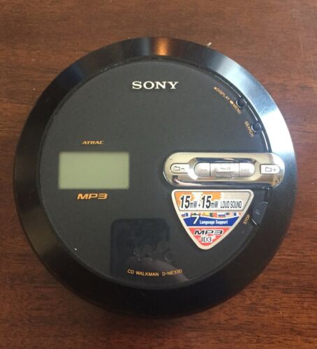 Sony Walkman MP3 Black Portable CD Compact Disc Player D-NE330 TESTED