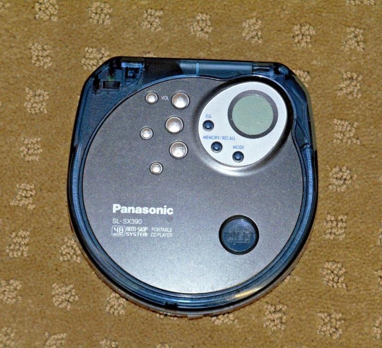 Working Panasonic CD Compact Disc Player Portable Battery Operated SL-SX390 Blue