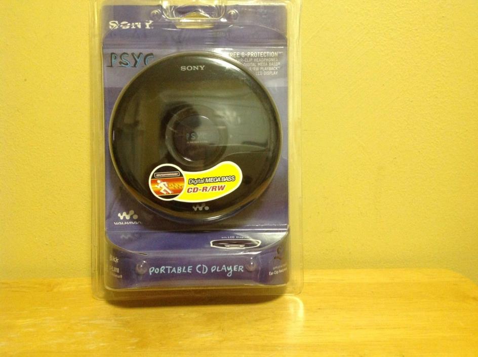 New Sealed Sony PSYC CD Walkman Portable CD Player - Black - (D-EJ010)