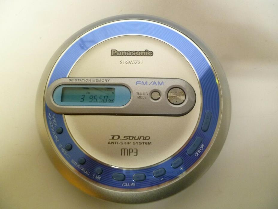 PANASONIC SL-SV573J PORTABLE CD PLAYER COMPACT DISC AM FM MP3 D-SOUND
