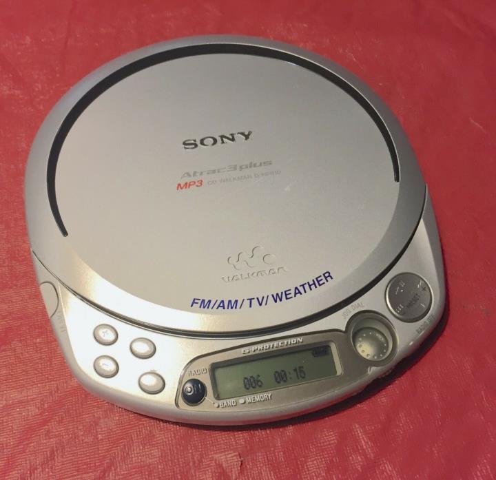 Sony D-NF610 Walkman Portable CD Player, Silver, FM/AM Radio, CD-R/RW Playback