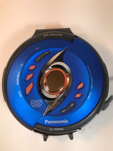 Panasonic Shock Wave SL-SW945 Portable CD Player With Ear Buds