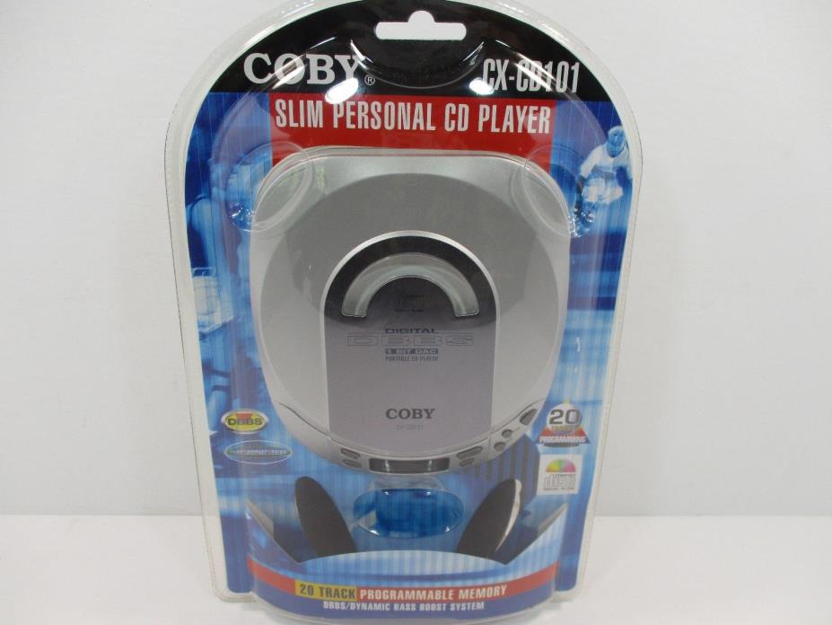 Portable CD Player With Headphones Coby CX-CD101 With Dynamic Bass Boost - NEW
