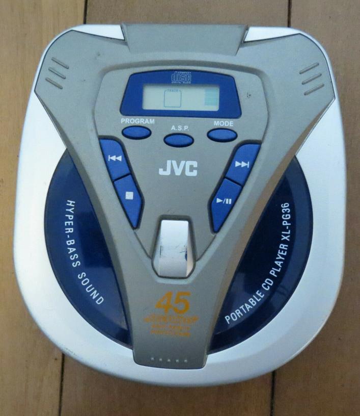 JVC Portable CD player Model XL-PG36 walkman discman 45 Second Anti-Shock RARE
