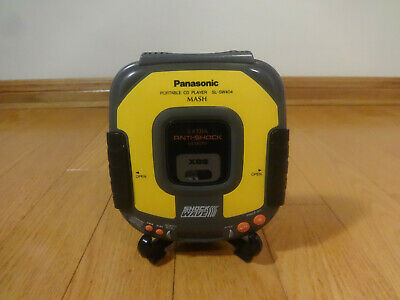 Panasonic SL-SW404 Portable CD Player MASH ShockWave Yellow Made in Japan TESTED
