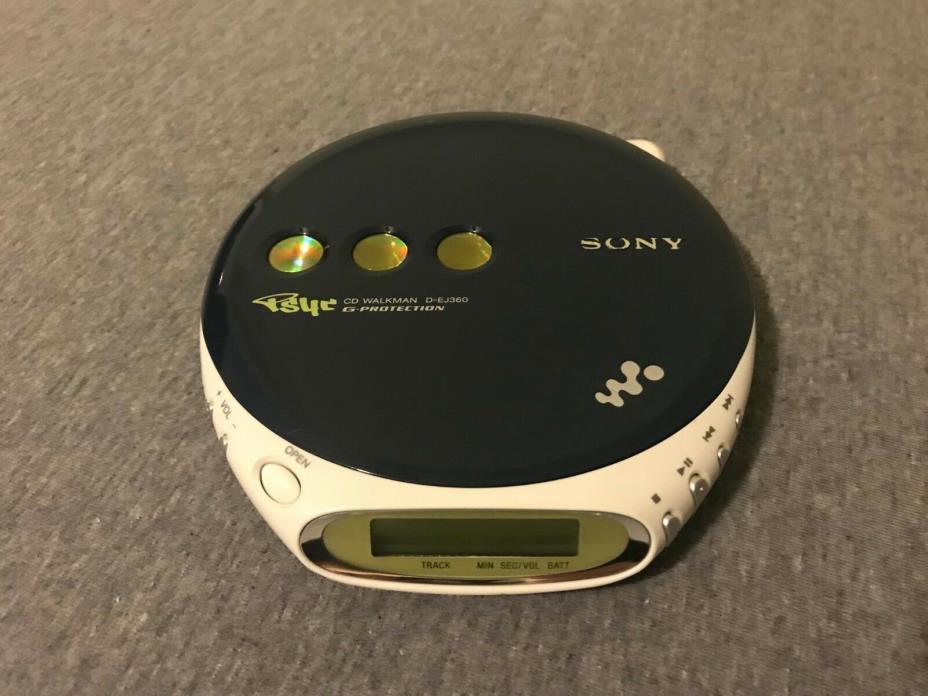SONY PSYC CD Player Walkman D-EJ360 Excellent Condition! Works Perfectly!