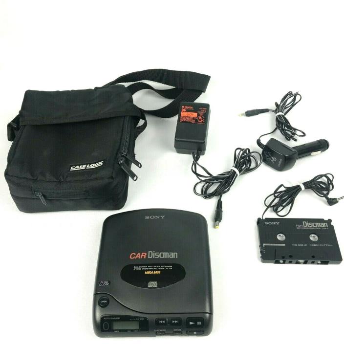 Sony D-802K Car Discman Mega Bass Portable CD Player Bundle Excellent Condition!