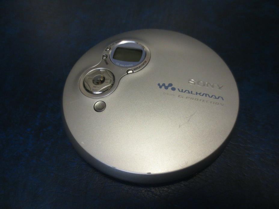 Sony Walkman Portable CD Player G Protection Model D-EJ751 Silver Discman Works