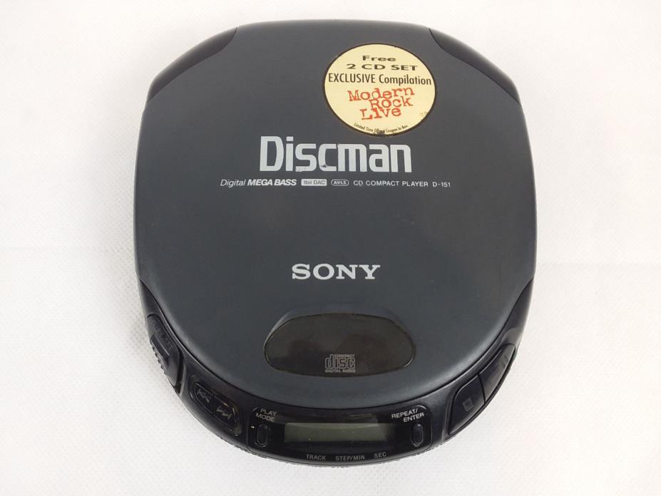 Vintage Sony Discman D-151 Portable CD Player Tested Working