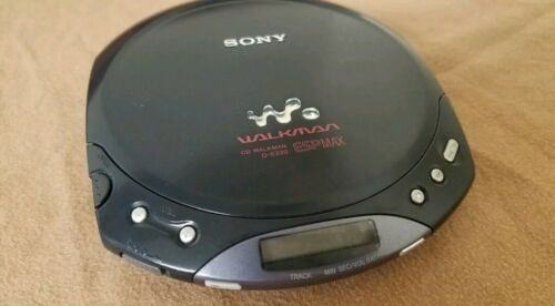 SONY Black Walkman CD Walkman D-E220 Portable CD Player 100% tested No Battery