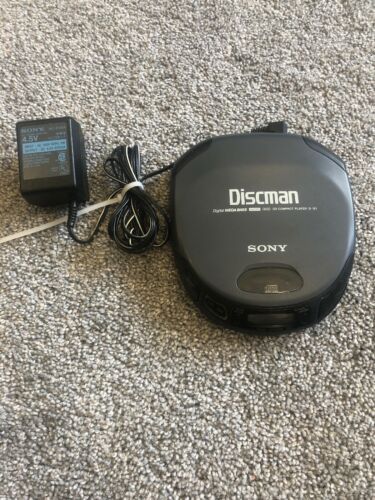 Sony Discman D-151 Portable CD player w/ AC Adapter Walkman TESTED Working