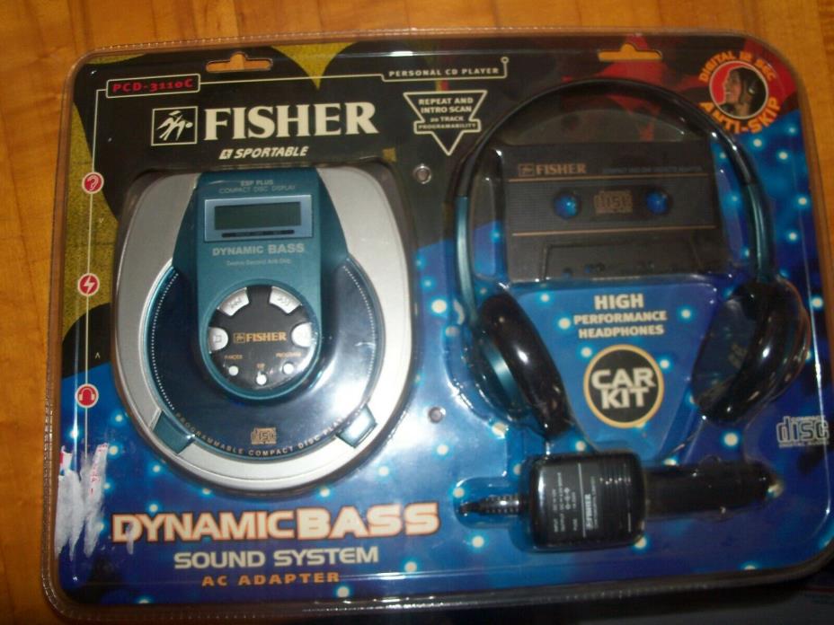 Fisher Portable AM/FM CD Player PCD-3110c-Head Phones-