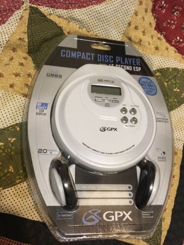 GPX C3972WHT Portable CD Player - New in Sealed Package