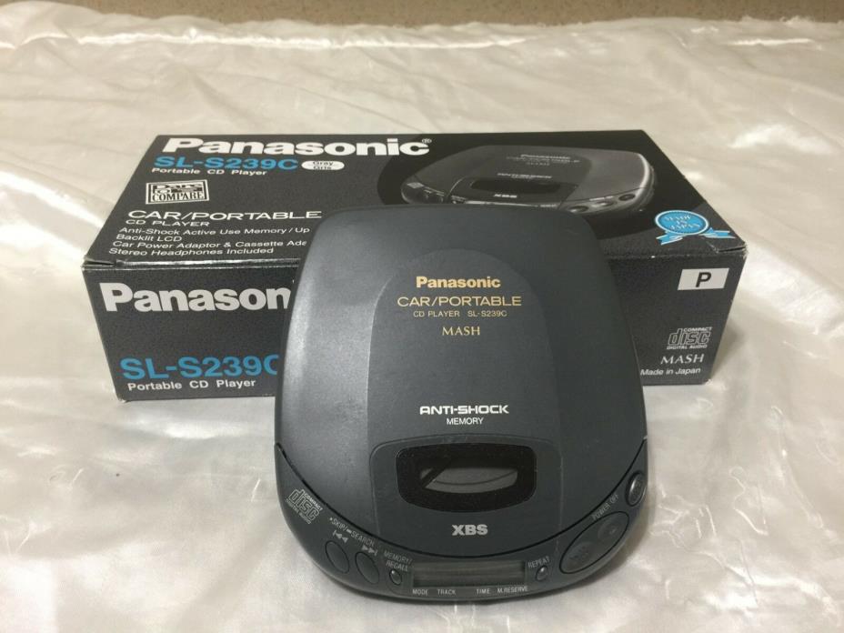 Vintage Panasonic SL-SL239C Portable CD Player w/ Original Box - Tested!