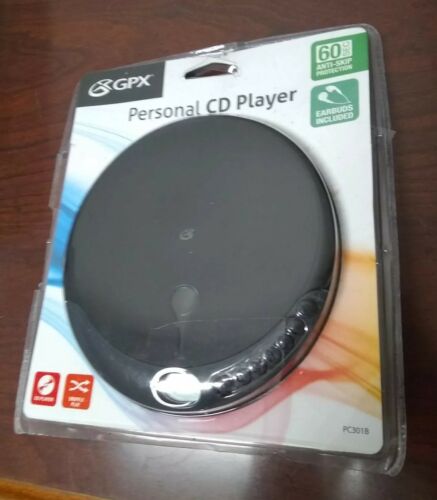 GPX Personal CD Player PC301B with Earbuds Portable Compact Disc Player