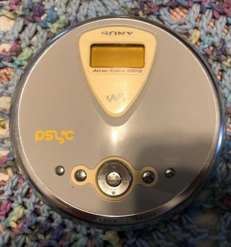 Sony Walkman D-NE300 Atrac Discman Personal CD Player MP3 CD Psyc Silver Tested!