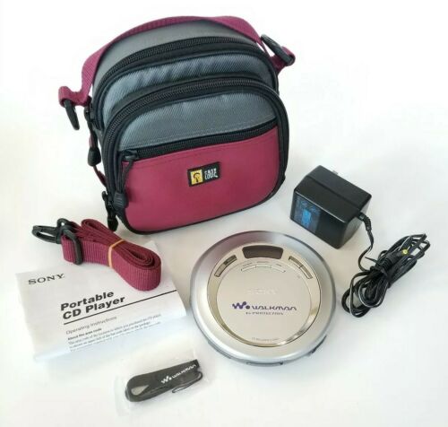 Vintage Sony Walkman D-EJ621 Portable CD Player G Protection Case Logic Kit