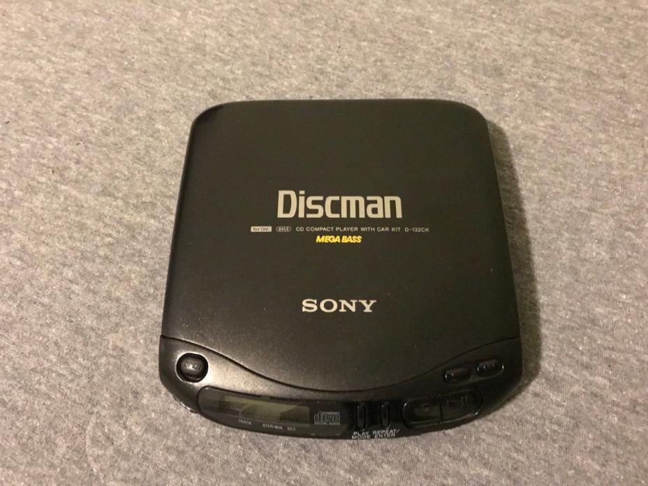 Sony Discman D-132CK Portable Personal CD Player Fully Tested Works Great Black!