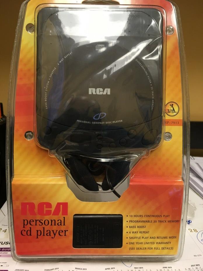 RCA Personal CD Player - Model# RP-7913 - NIP Factory Sealed - Never Opened