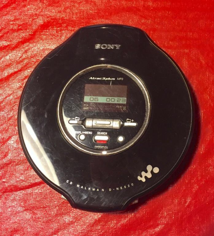 Sony D-NE520 CD Walkman, Black, CD-R/RW, Fair Working Condition