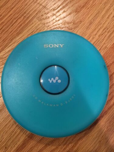 Sony Walkman G-protection Portable Battery CD - R/RW Player D-EJ001 Aqua Blue
