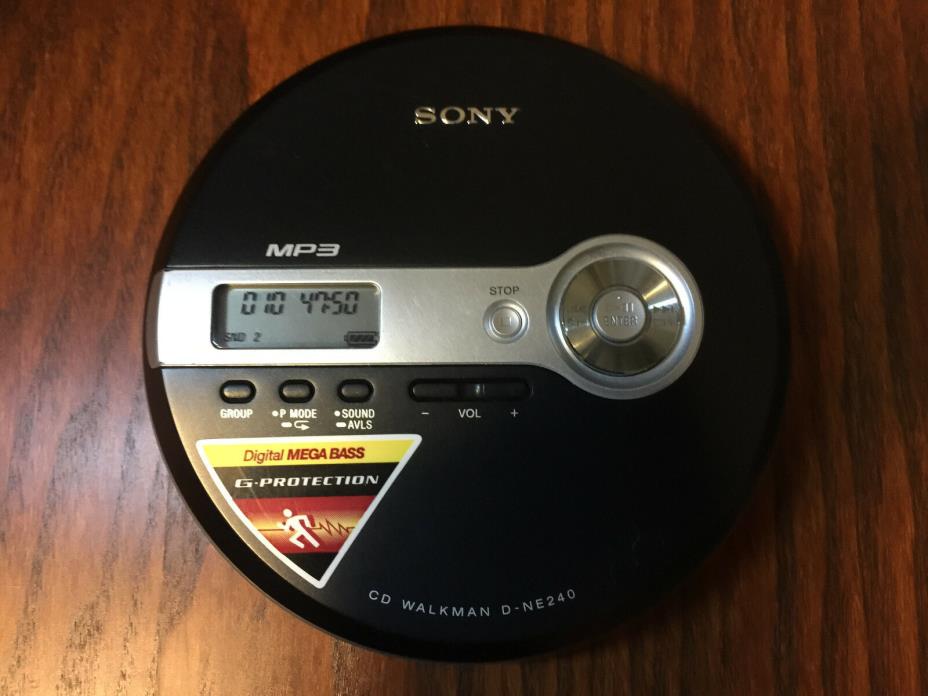 Sony CD / MP3 Walkman D-NE240 Fully functional, playback tested and working