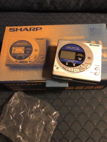 Sharp MD-MT 15 S Portable Mini Disk Recorder/Player In Box.