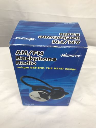 Vintage Memorex Am/Fm Backphone  Radio With unique Behind the Ear Design