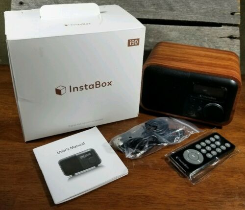 InstaBox i90 FM Radio Wooden Digital Multi-Functional Speaker Bluetooth Alarm