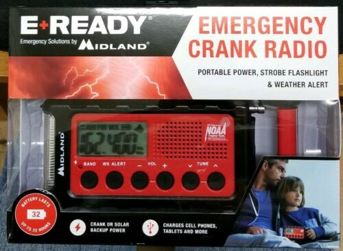 Midland E+Ready Emergency Weather AM FM Radio #ER310 / Charges your devices USB