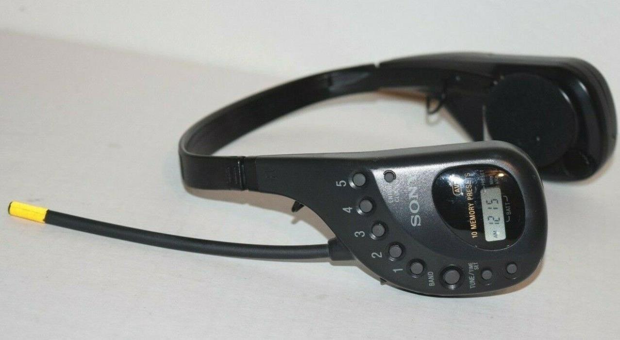 vtg Sony SRF-HM22 FM/AM Walkman Stereo Headphone Radio Digital Tuning 10 Presets