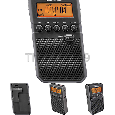 Sangean DT-800BK AM/FM / NOAA Weather Alert/Rechargeable / Alarm Clock / 45 P...