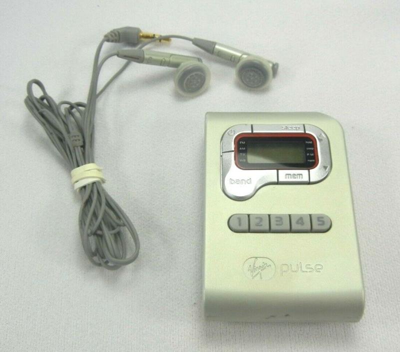 Virgin Pulse AM/FM Personal Radio With Matching Earbuds Model VP-03