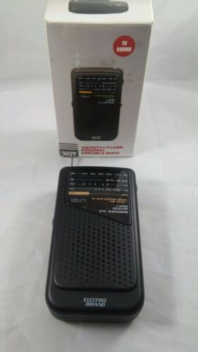 ELECTRO BRAND PORTABLE PERSONAL RADIO FM TV 1 & 2 SOUND WEATHER REPORT