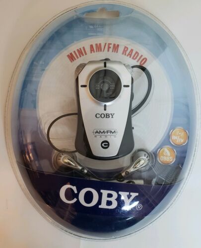 NEW COBY Mini AM/FM Radio CX-71 Silver Black DBBS(gg832