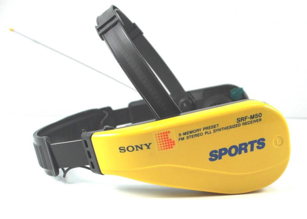 SONY Sports Walkman SRF-M50 Headset Radio Headphones FM Stereo Water Resistant