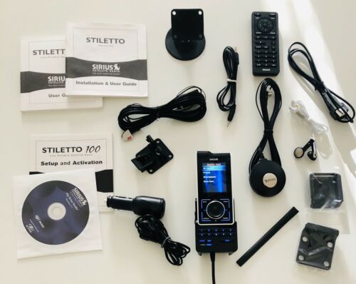 Sirius Stiletto 100 Receiver w/ SLV1 Vehicle Kit For SL10 SL100 & Bundled Extras