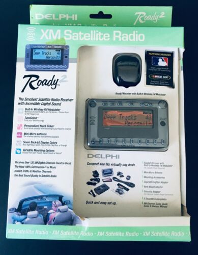 XM Satellite Radio Roady 2 Receiver Delphi SA10085 New Complete in Sun Faded Pkg