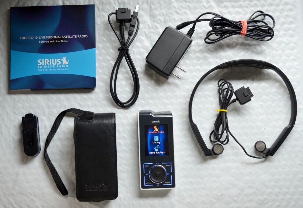 Sirius Stiletto 10 (SL10) XM Portable Satellite Radio Receiver Bundle