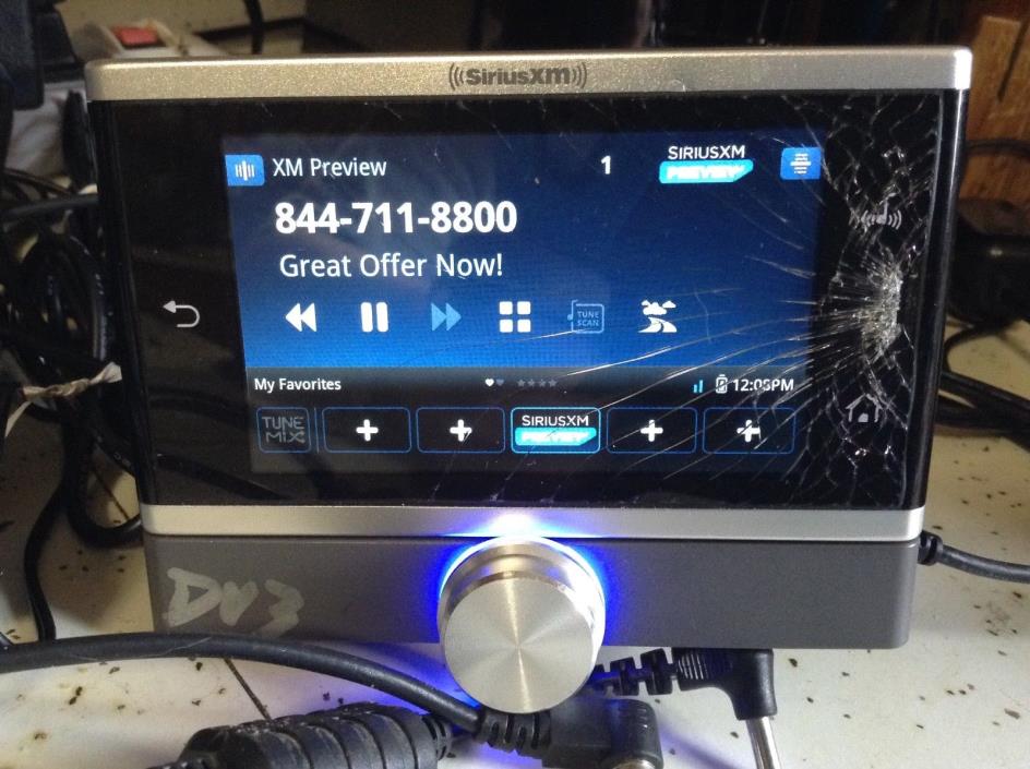 Rare Cracked screen Sirius Lynx SXi1 Satellite Radio Receiver ONLY Bluetooth XM