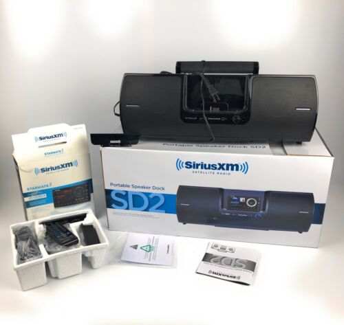 SD2 Portable Speaker Dock Sirius XM Radio W/ Vehicle Kit/dock
