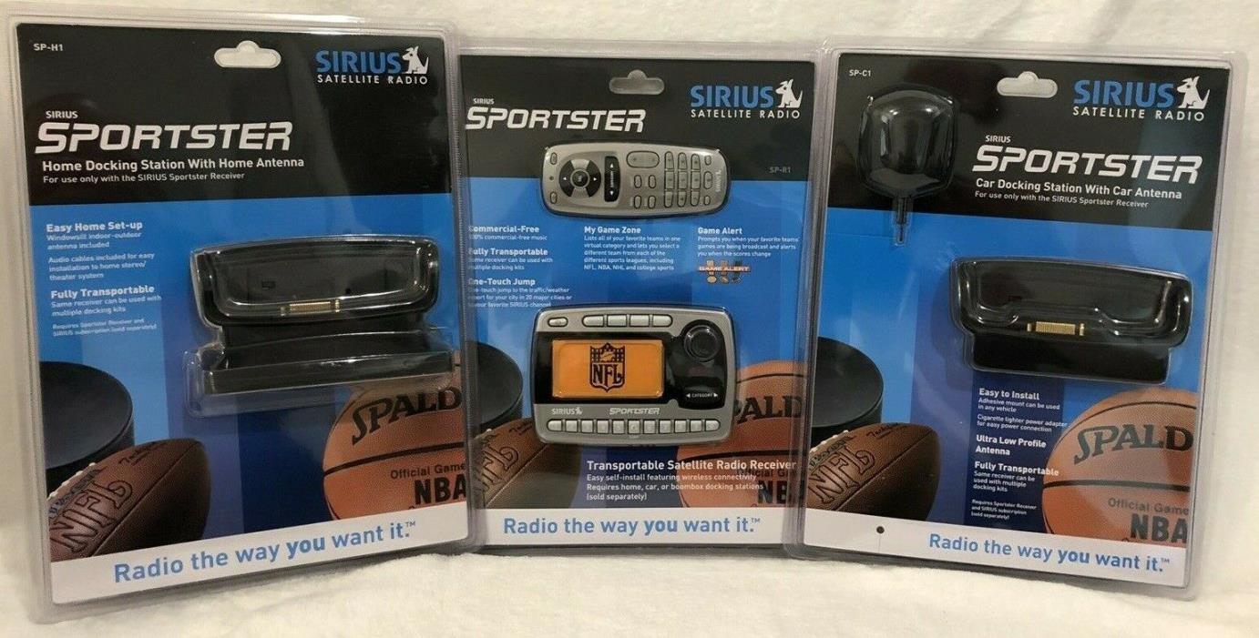 Sirius XM Sportster SP-R1 Satellite Radio Receiver Car And Home Dock Brand new