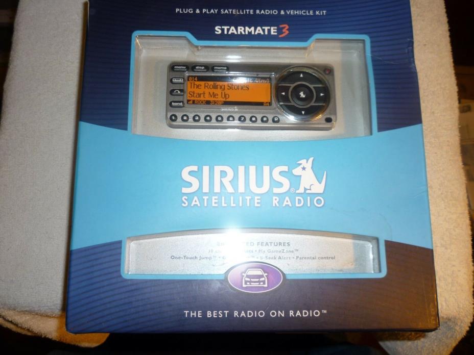 NEW Sealed Sirius Starmate 3 ST3 Satellite Radio / Vehicle Kit ST3-TK1