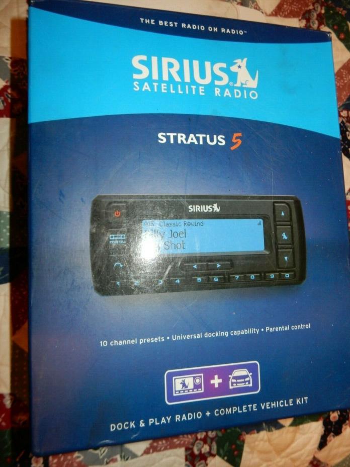 New Sirius XM Stratus 5 Satellite radio with vehicle kit